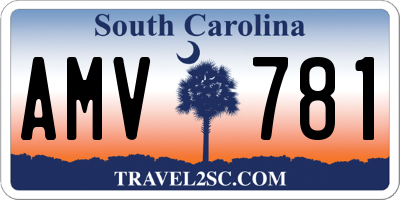 SC license plate AMV781