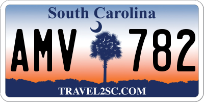 SC license plate AMV782