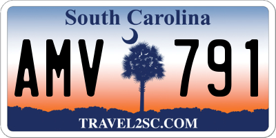 SC license plate AMV791