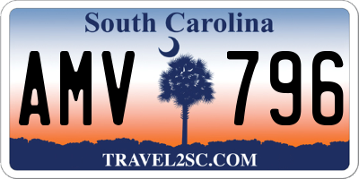 SC license plate AMV796