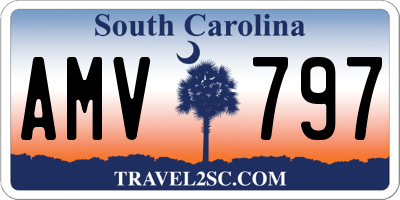SC license plate AMV797