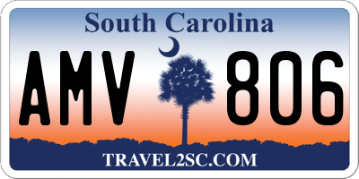 SC license plate AMV806