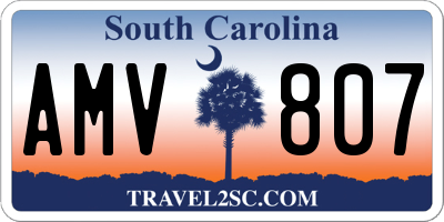 SC license plate AMV807