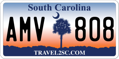 SC license plate AMV808