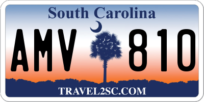 SC license plate AMV810