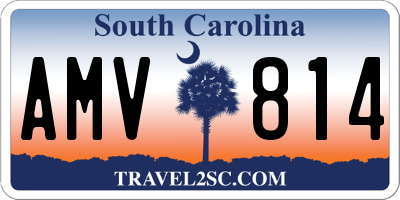 SC license plate AMV814