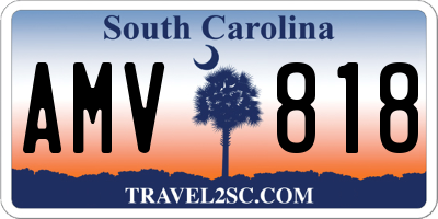 SC license plate AMV818