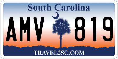 SC license plate AMV819