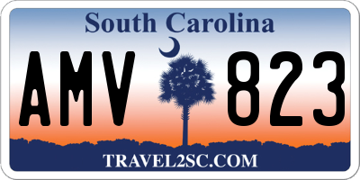 SC license plate AMV823