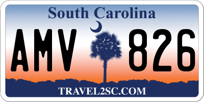 SC license plate AMV826