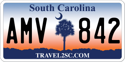 SC license plate AMV842