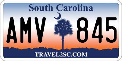 SC license plate AMV845