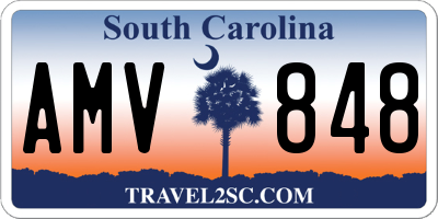 SC license plate AMV848
