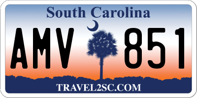 SC license plate AMV851