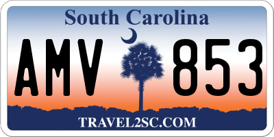 SC license plate AMV853