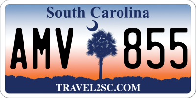 SC license plate AMV855