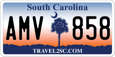 SC license plate AMV858