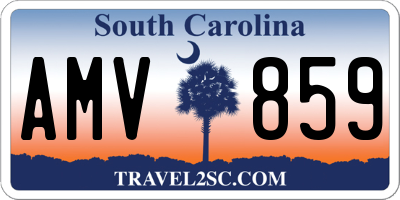 SC license plate AMV859
