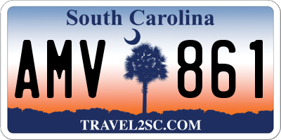 SC license plate AMV861