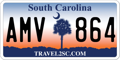 SC license plate AMV864