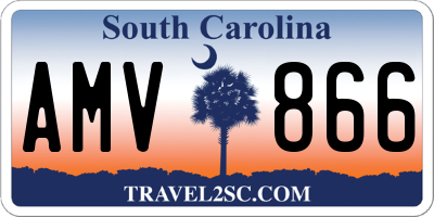 SC license plate AMV866