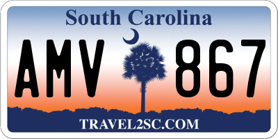 SC license plate AMV867