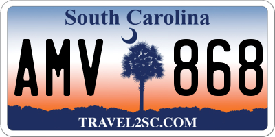 SC license plate AMV868