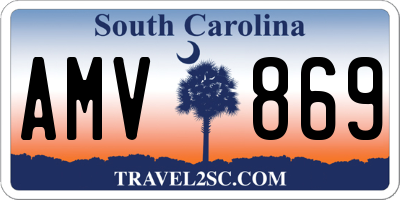 SC license plate AMV869