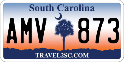 SC license plate AMV873