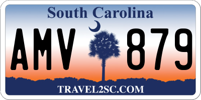 SC license plate AMV879