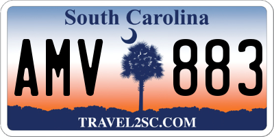 SC license plate AMV883