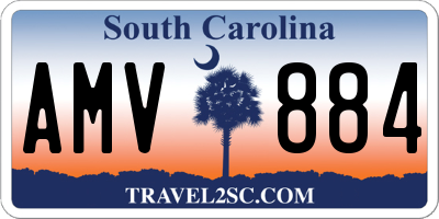 SC license plate AMV884