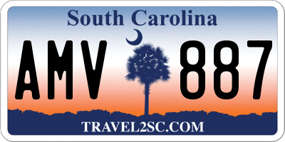 SC license plate AMV887