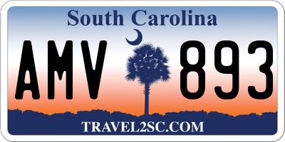 SC license plate AMV893