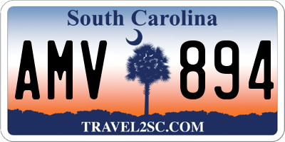 SC license plate AMV894
