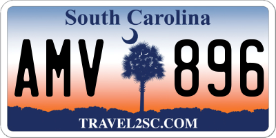 SC license plate AMV896