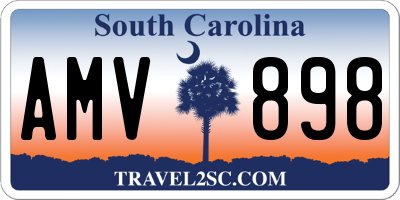 SC license plate AMV898