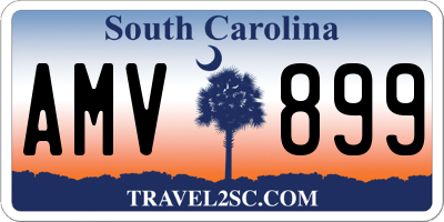 SC license plate AMV899