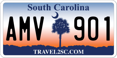 SC license plate AMV901