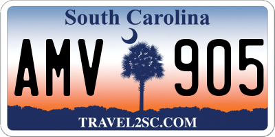SC license plate AMV905