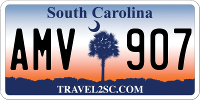 SC license plate AMV907