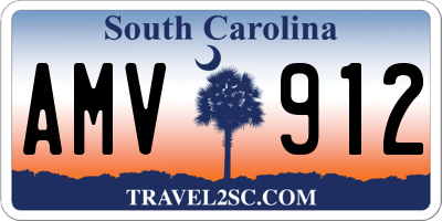 SC license plate AMV912