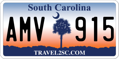 SC license plate AMV915