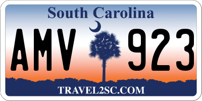 SC license plate AMV923