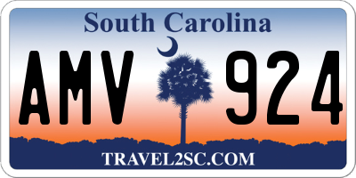 SC license plate AMV924