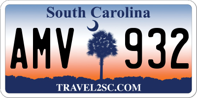 SC license plate AMV932