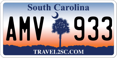 SC license plate AMV933