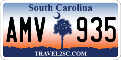 SC license plate AMV935