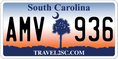 SC license plate AMV936