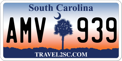 SC license plate AMV939